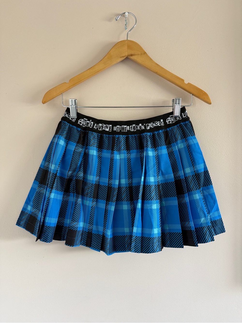 Blue Plaid Pleated Avril Lavigne Girlfriend Skort